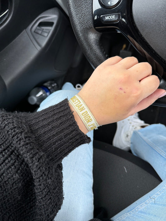 CD Bracelet - Golden Sparkle