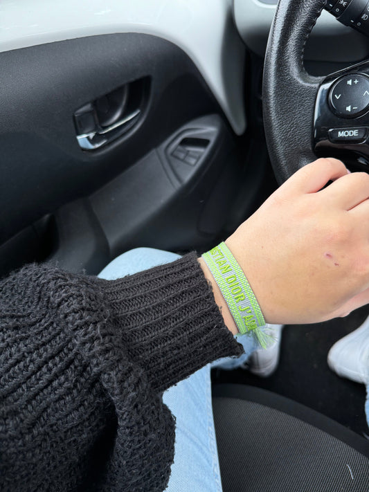 CD Bracelet - Grey Neon Green