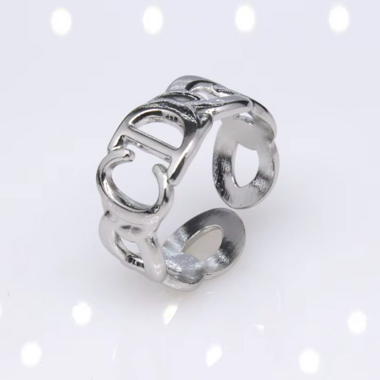 CD Ring Silver - Verstelbaar