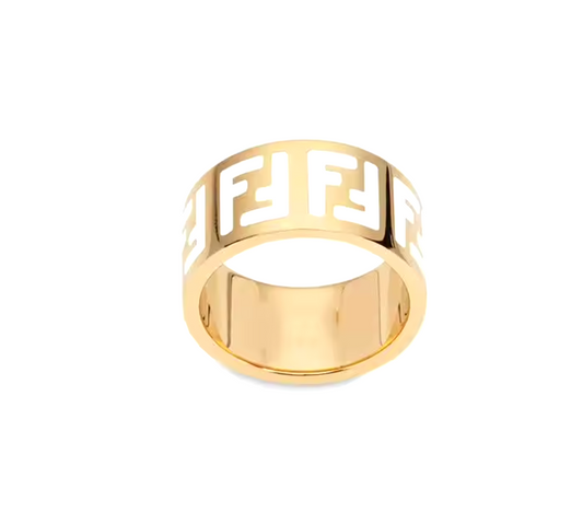 F Logo Ring - White